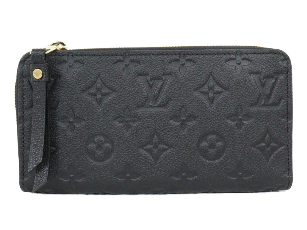 Louis Vuitton Zippy Wallet Long Monogram Empreinte LV Leather Black